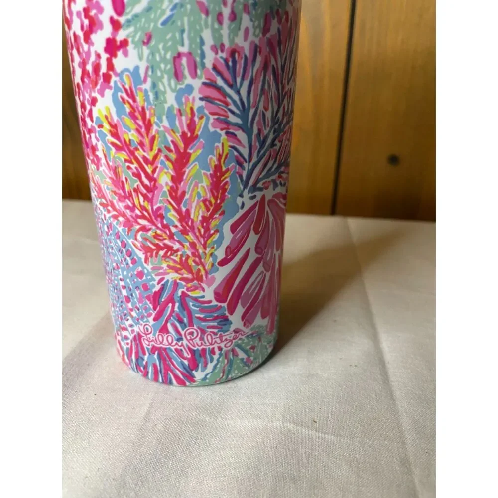 Lilly Pulitzer branded slim tumbler